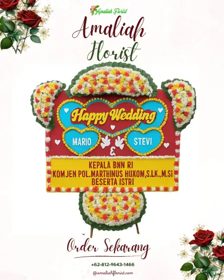 Papan Bunga Pernikahan Teduh
